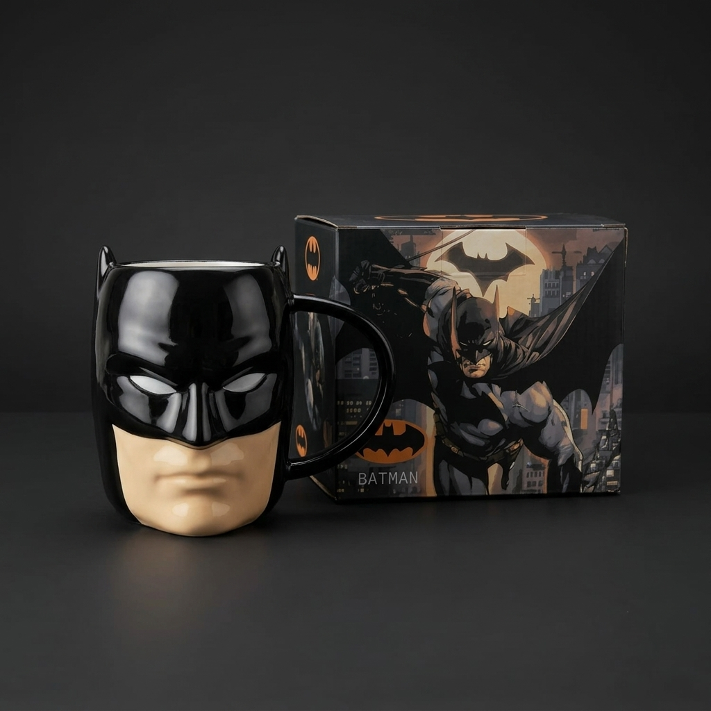3D Batman Sculpted Ceramic Coffee Mug | Novelty Collector Cup