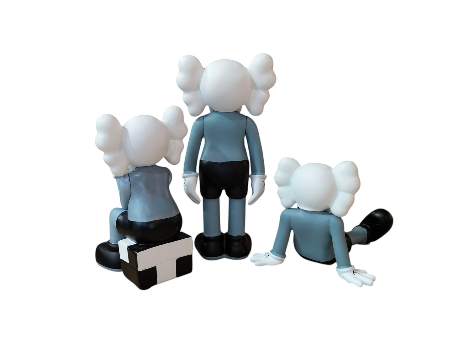 EMERGE Collectible Art Figures – Set of 3 KAWS-Inspired Designer Toys for Home & Office Décor