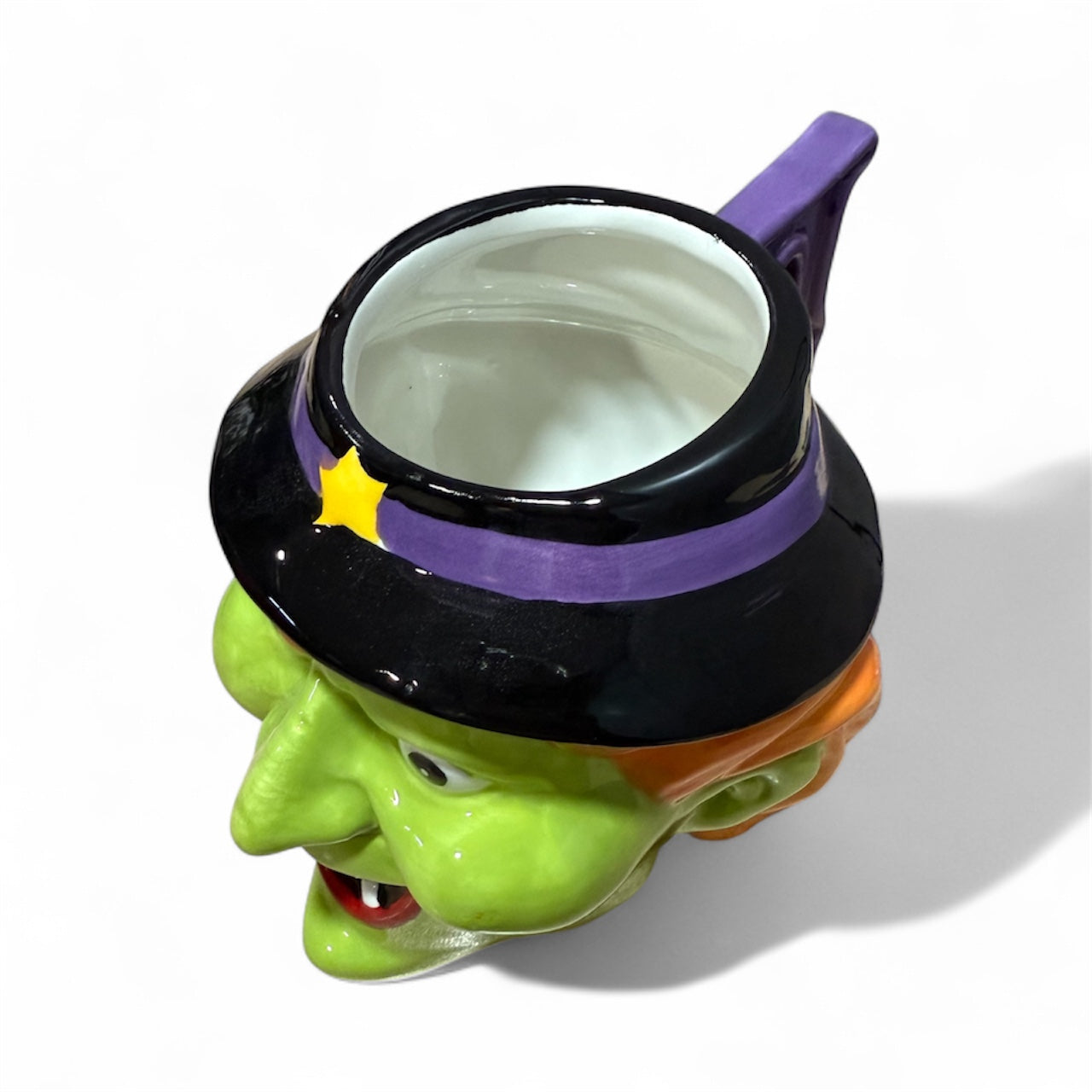 Wicked Witch 3D Ceramic Mug - Neon Green Halloween Character Coffee Cup