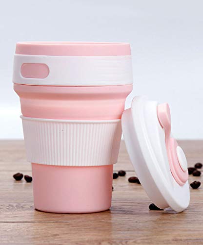 EMERGE Collapsible Travel Coffee Mug 350 ML (Light Pink)