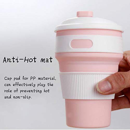 EMERGE Collapsible Travel Coffee Mug 350 ML (Light Pink)