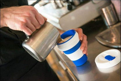 EMERGE Collapsible Travel Coffee Mug 350 ML (Blue)