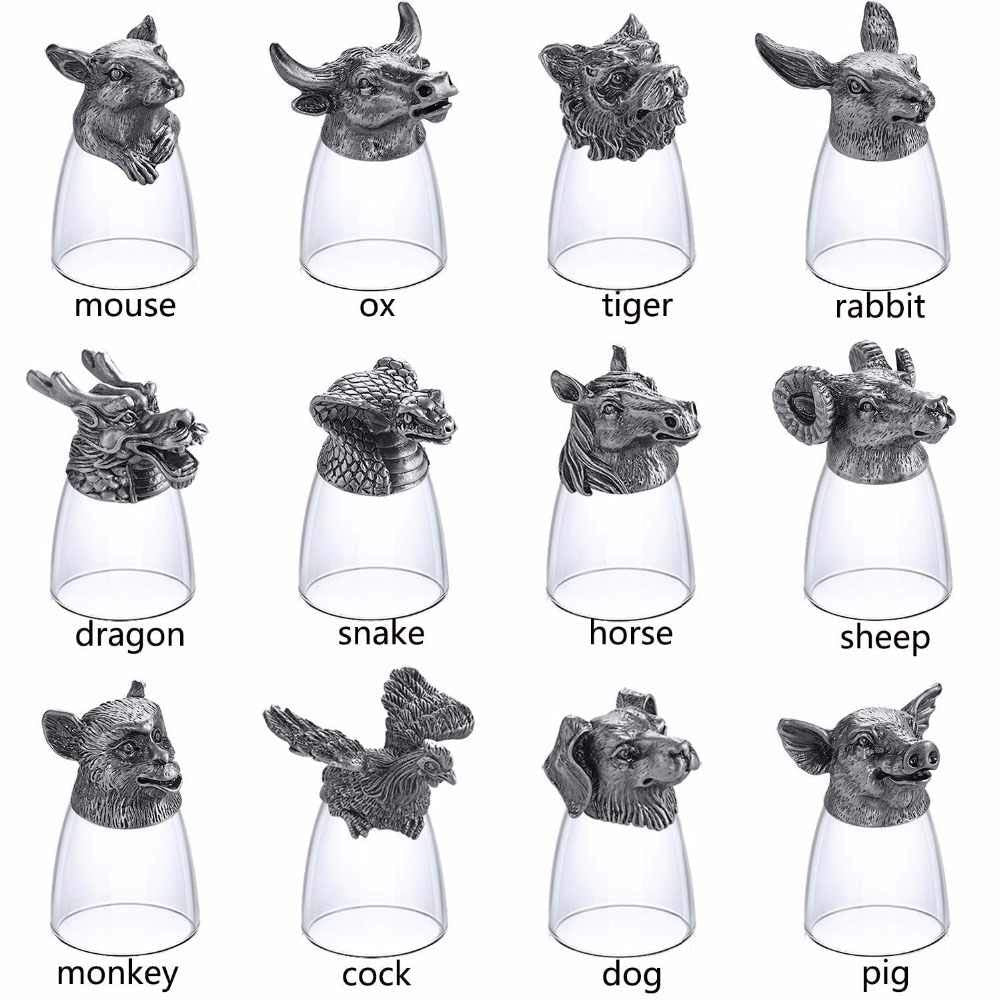 EMERGE Animal Head Shot Glasses Set of 12