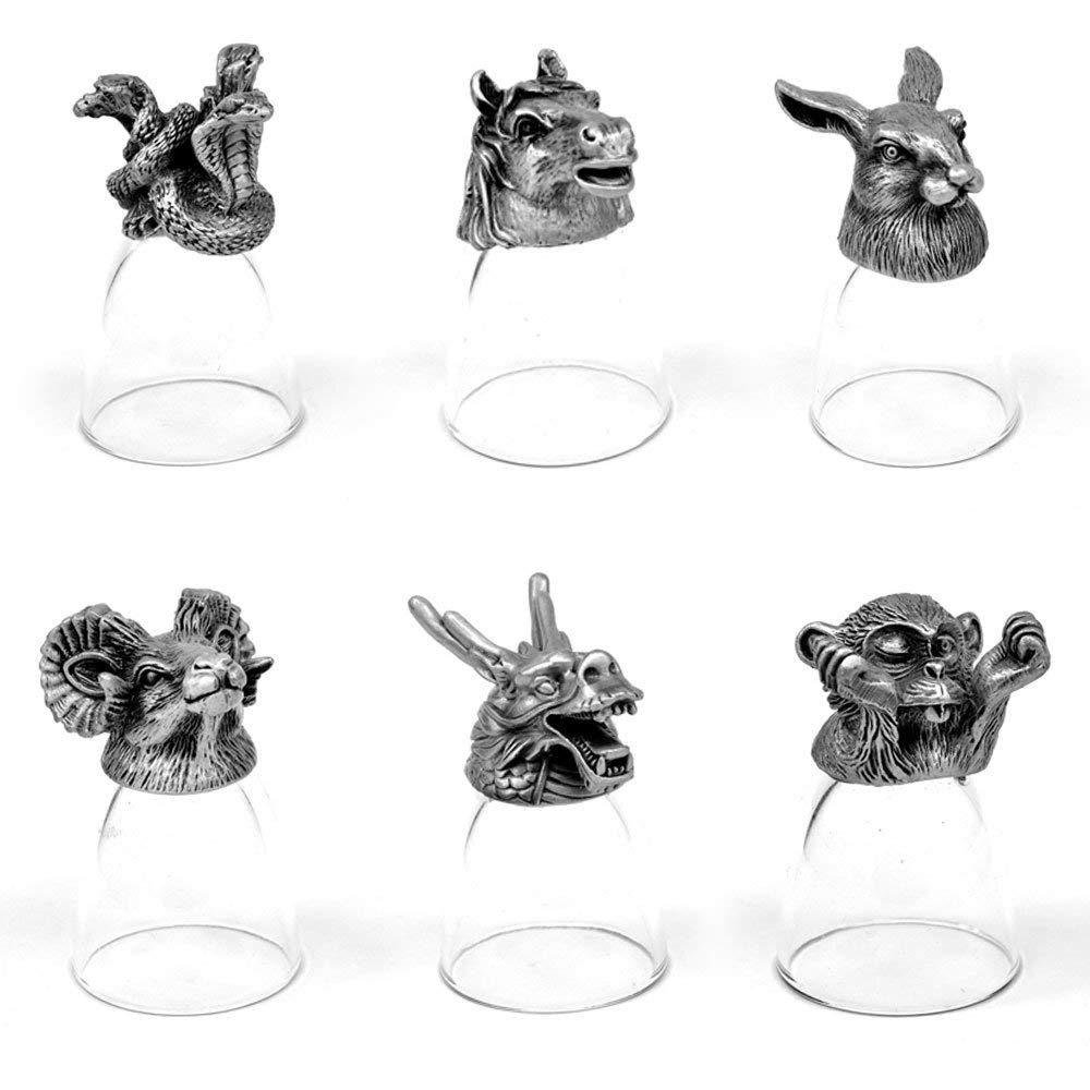 EMERGE Animal Head Shot Glasses Set of 6