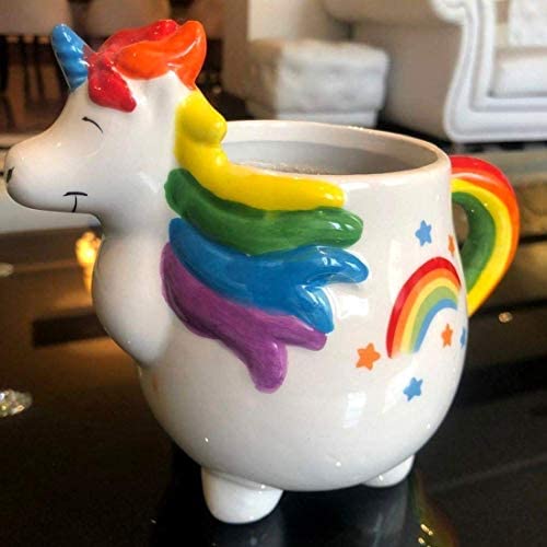 EMERGE 3D Gold Unicorn Coffee Mug Good Luck Charm