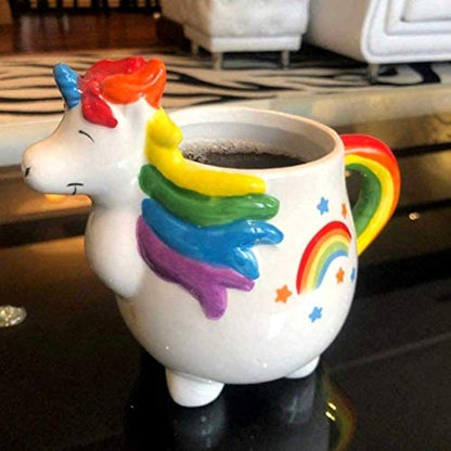 EMERGE 3D Gold Unicorn Coffee Mug Good Luck Charm