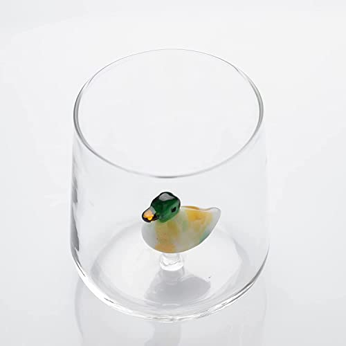 EMERGE Duck Sakura Cute Mug Coffee Tea Cup 250 ml(1 Piece, Transparent) Special Unique Mug