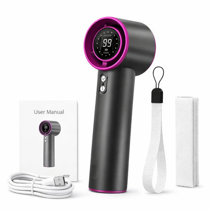 Emerge Turbo Handheld Fan: 100-Speed Stepless Personal Cooling Power