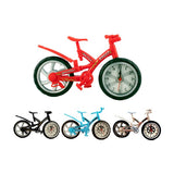 EMERGE Miniature Bicycle Bike Shape Alarm Clock | Bicycle Clock Decor Gift (Red)