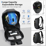 Emerge LED Display Laptop Bag, Motorcycle Hard Shell Backpack, Waterproof Backpack with Programmable and Color Screen, DIY Smart LED Display, Travel Backpack for Men.