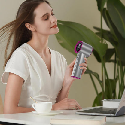 Emerge Turbo Handheld Fan: 100-Speed Stepless Personal Cooling Power