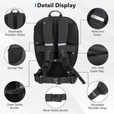 Emerge LED Display Laptop Bag, Motorcycle Hard Shell Backpack, Waterproof Backpack with Programmable and Color Screen, DIY Smart LED Display, Travel Backpack for Men.