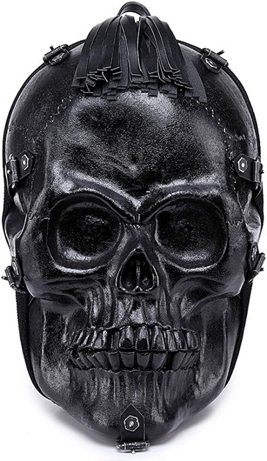 Skull Backpack Waterproof Silicone Embossed Ghost Head -Black Colour