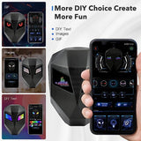 Emerge LED Display Laptop Bag, Motorcycle Hard Shell Backpack, Waterproof Backpack with Programmable and Color Screen, DIY Smart LED Display, Travel Backpack for Men.