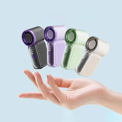 Emerge Micro Turbo Handheld Fan: Ultra-Compact 100-Speed Pocket Cooler