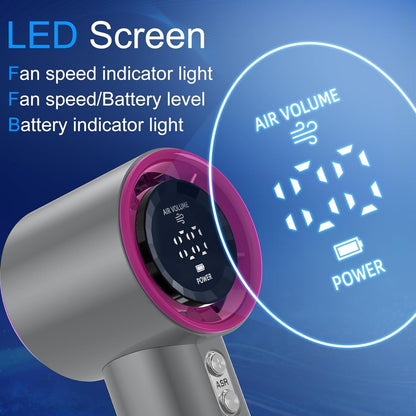 Emerge Turbo Handheld Fan: 100-Speed Stepless Personal Cooling Power