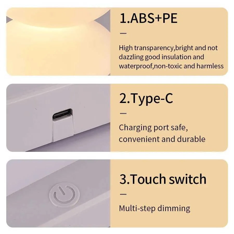 EMERGE PebbleGlow Rechargeable LED Table Lamp