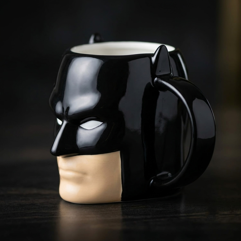 3D Batman Sculpted Ceramic Coffee Mug | Novelty Collector Cup