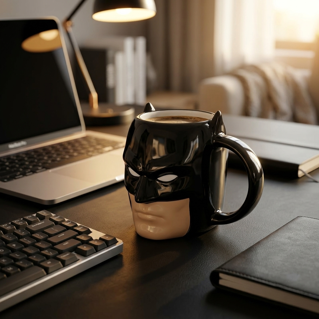 3D Batman Sculpted Ceramic Coffee Mug | Novelty Collector Cup