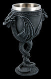 EMERGE Goblet Winged Double Dragon Snake Stainless Steel Wine Glass 200ml