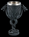 EMERGE Goblet Winged Double Dragon Snake Stainless Steel Wine Glass 200ml