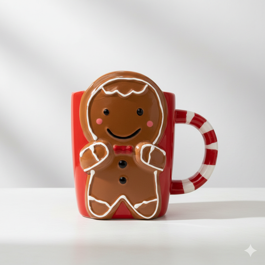 EMERGE Gingerbread Man 3D Ceramic Coffee Mug