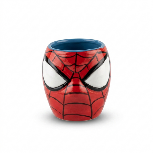 3D Spider-Man Ceramic Mug - Marvel Sculpted Coffee Cup with Web Handle