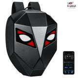 Emerge LED Display Laptop Bag, Motorcycle Hard Shell Backpack, Waterproof Backpack with Programmable and Color Screen, DIY Smart LED Display, Travel Backpack for Men.