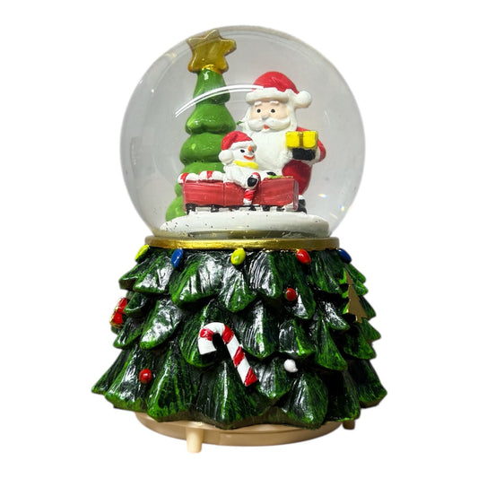 Oversized 18cm Christmas Tree Base Snow Globe | Deluxe Holiday Centerpiece