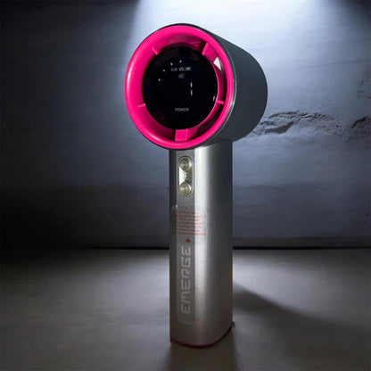 Emerge Turbo Handheld Fan: 100-Speed Stepless Personal Cooling Power