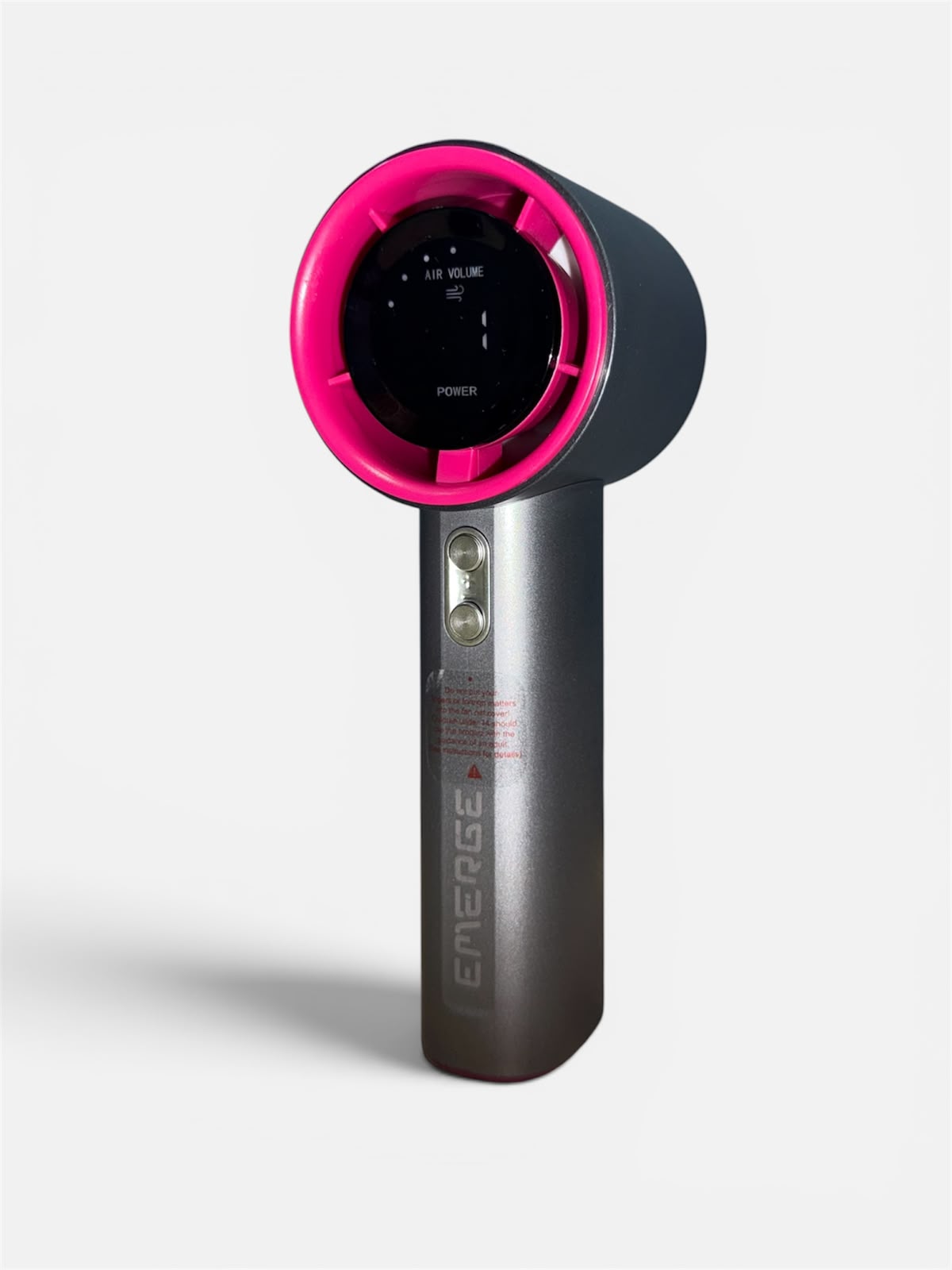 Emerge Turbo Handheld Fan: 100-Speed Stepless Personal Cooling Power