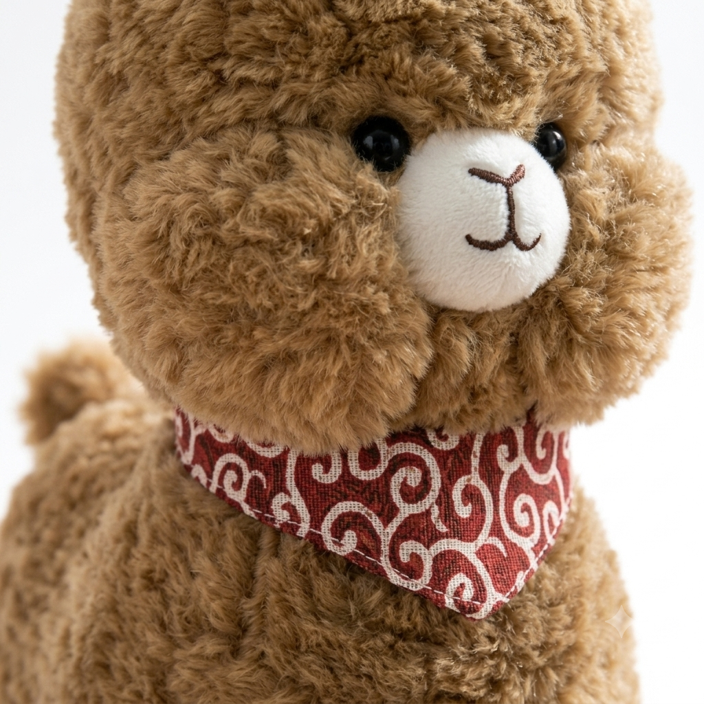 Cute Plush Brown Alpaca Soft Toy (30cm) | Soft Stuffed Llama for Kids