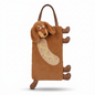 Cute Dachshund Dog Plush Tote Bag for Women & Girls - Soft Fur Shoulder Bag with Top Zipper, Casual Shopping & Travel Handbag