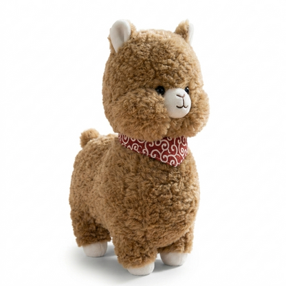Cute Plush Brown Alpaca Soft Toy (30cm) | Soft Stuffed Llama for Kids