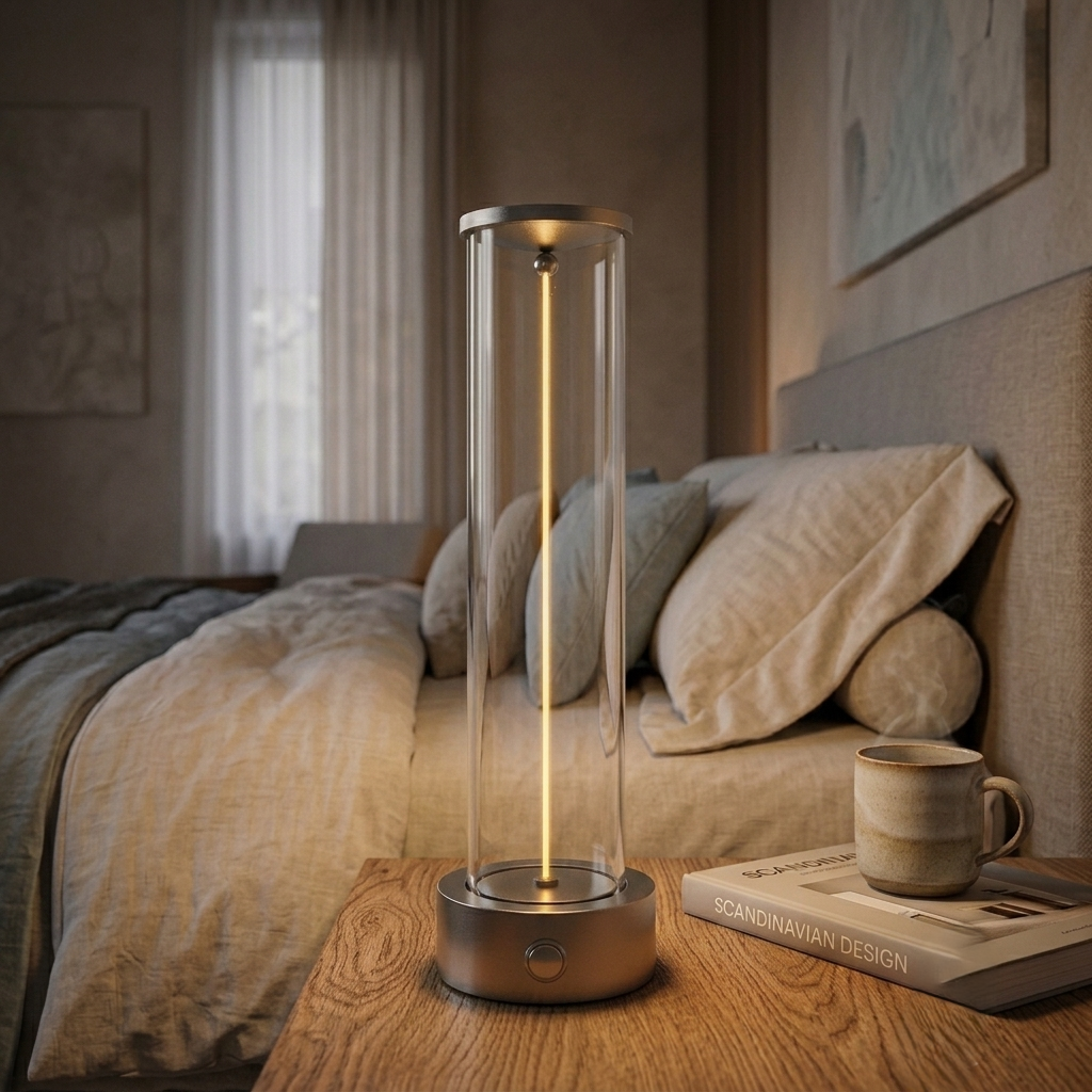 Rechargeable Cylindrical LED Table Lamp | Touch Control Ambient Light