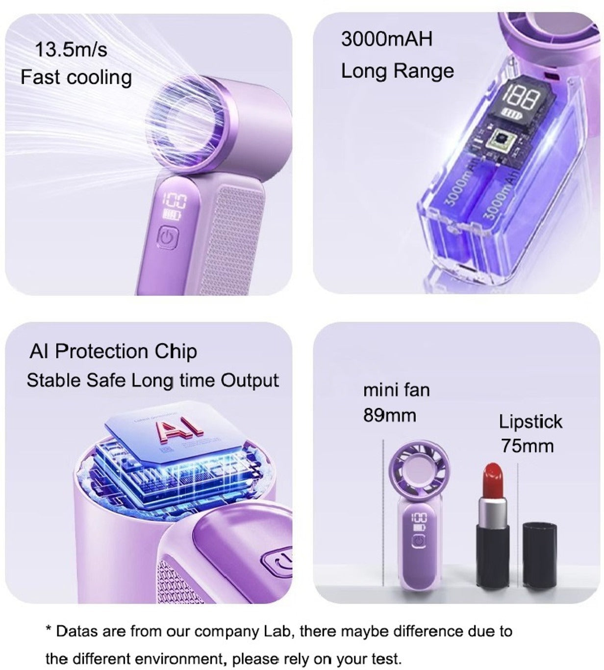 Emerge Micro Turbo Handheld Fan: Ultra-Compact 100-Speed Pocket Cooler