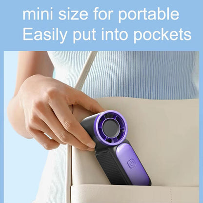 Emerge Micro Turbo Handheld Fan: Ultra-Compact 100-Speed Pocket Cooler