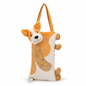 Cute Dog Plush Tote Bag for Women & Girls – Soft Velvet Corgi Hotdog Shoulder Bag with Zipper, Reusable Casual Travel & Everyday Carry Bag