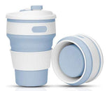EMERGE Collapsible Travel Coffee Mug 350 ML- 87 * 87 * 140 MM (Sky Blue)