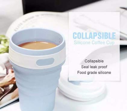 EMERGE Collapsible Travel Coffee Mug 350 ML (Sky Blue)