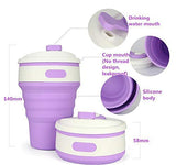 EMERGE Collapsible Travel Coffee Mug 350 ML- 87 * 87 * 140 MM (Purple)