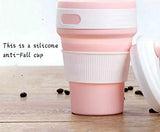 EMERGE Collapsible Travel Coffee Mug 350 ML- 87 * 87 * 140 MM (Light Pink)