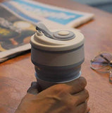 EMERGE Collapsible Travel Coffee Mug 350 ML- 87 * 87 * 140 MM (Grey)