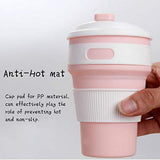 EMERGE Collapsible Travel Coffee Mug 350 ML- 87 * 87 * 140 MM (Light Pink)