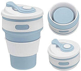 EMERGE Collapsible Travel Coffee Mug 350 ML- 87 * 87 * 140 MM (Sky Blue)