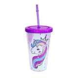 Emerge Plastic Tumbler with Lid - Multicolour, 500ml