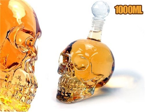 Emerge Crystal Skull Head Vodka Bottle Wine Vodka Decanter (550 ML - Empty)