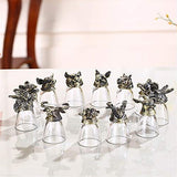 Emerge Animal Head Shot Glasses,25ml(Silver) (Shot Glass Set of 6 pcs) Mix