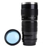 Emerge Camera Lens Coffee Mug, Stainless Steel,Black