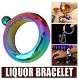 EMERGE Bracelet Bangle Flask 304 Stainless Steel Wrist Flasket with Lid
